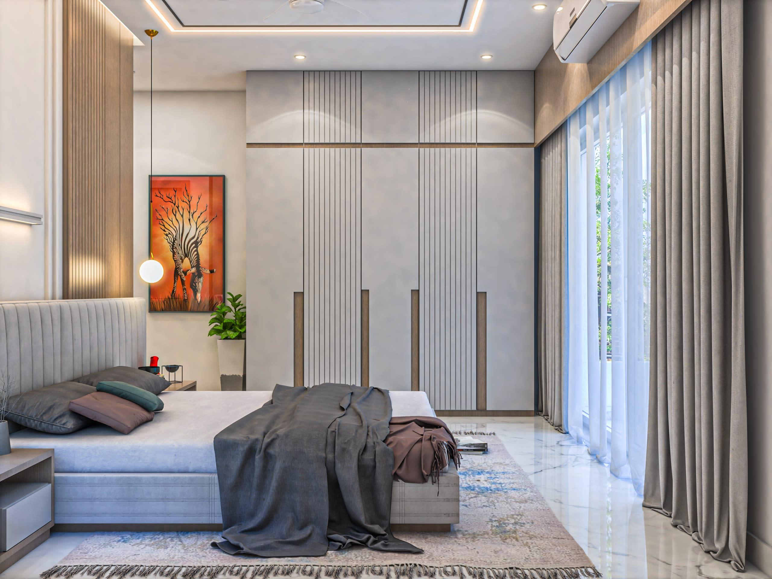 Bedroom with ambient lighting — Bedroom interior design by Royal Decor